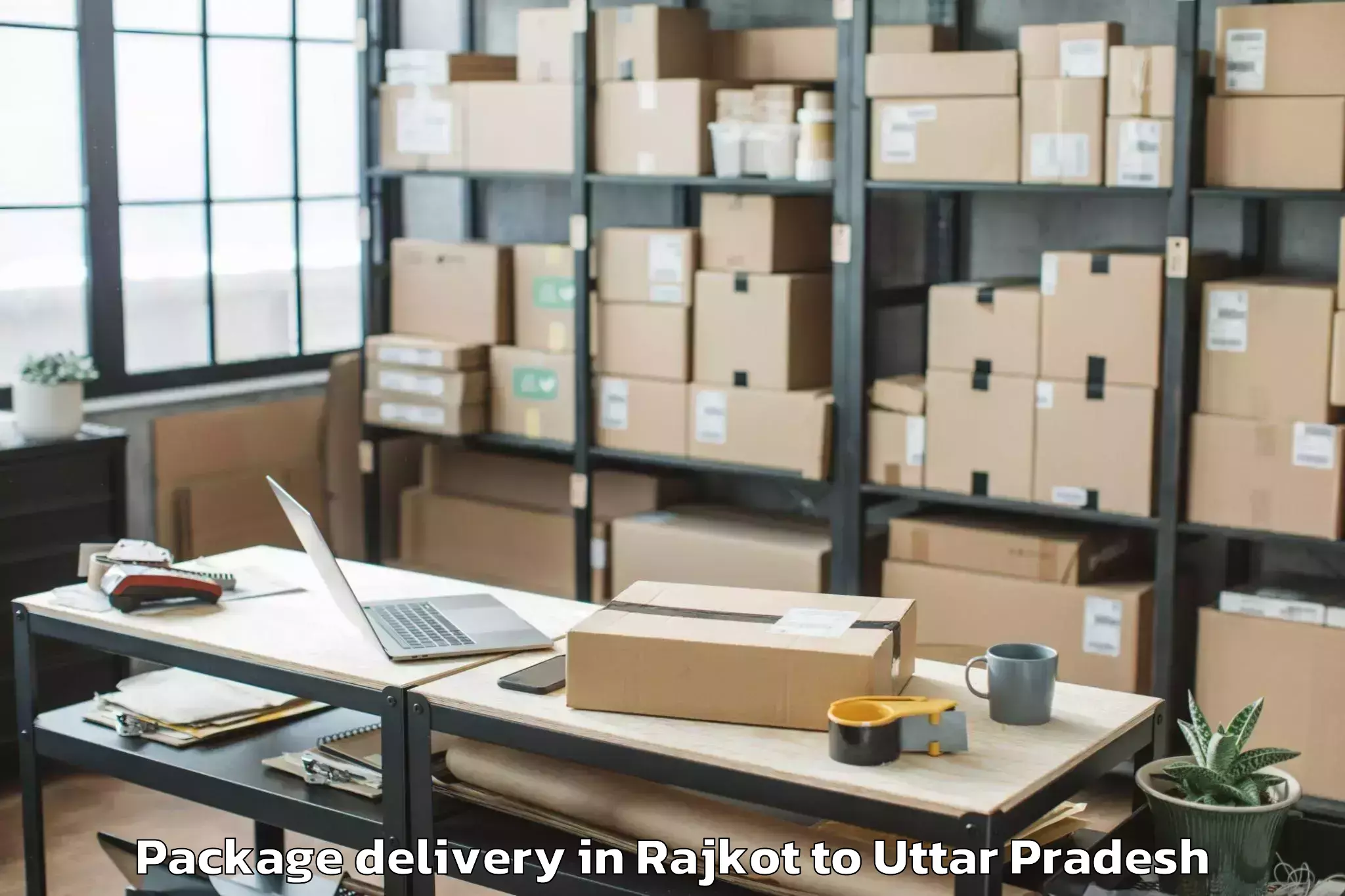 Reliable Rajkot to Gautam Buddha University Great Package Delivery